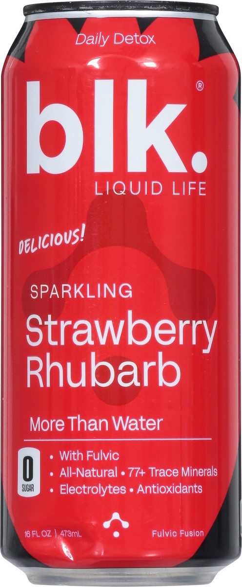 slide 3 of 14, blk. Sparkling Daily Detox Strawberry Rhubarb Fulvic Fusion 16 fl oz, 16 fl oz