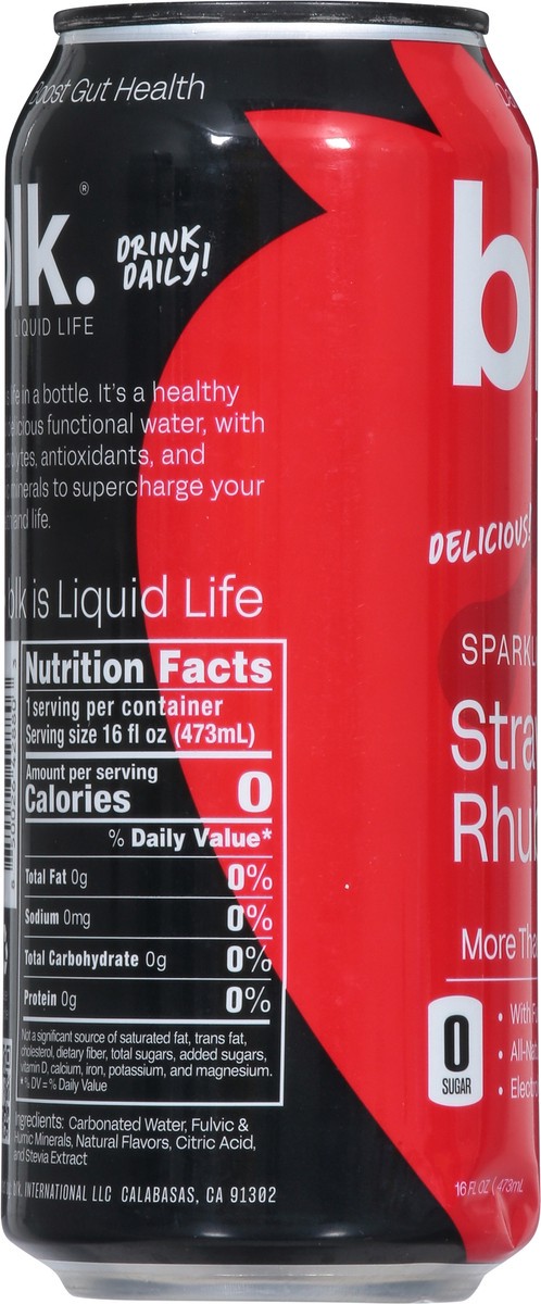 slide 10 of 14, blk. Sparkling Daily Detox Strawberry Rhubarb Fulvic Fusion 16 fl oz, 16 fl oz
