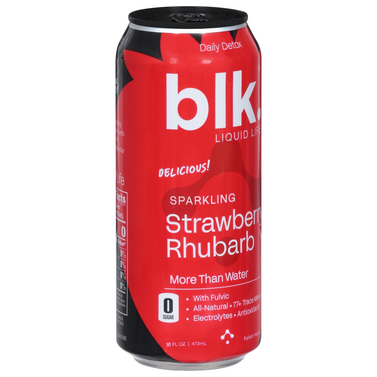 slide 7 of 14, blk. Sparkling Daily Detox Strawberry Rhubarb Fulvic Fusion 16 fl oz, 16 fl oz