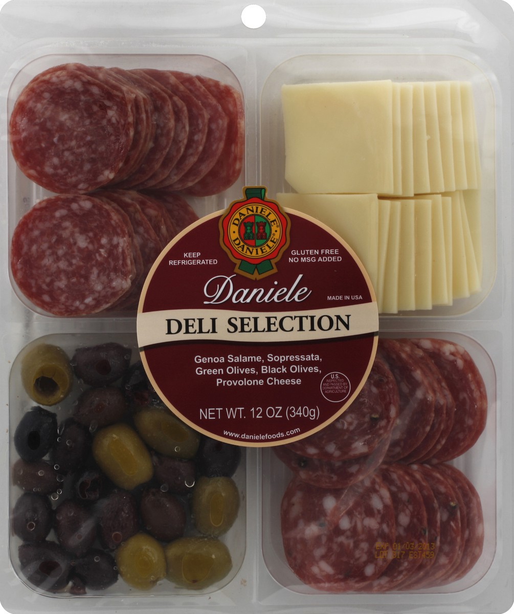 slide 1 of 4, Daniele Del Duca Deli Tray Gen/Sops/Prov/Ol/Olv, 12 oz