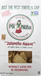 Mi Niña White Corn Jalapeno Agave Tortilla Chips 12 oz