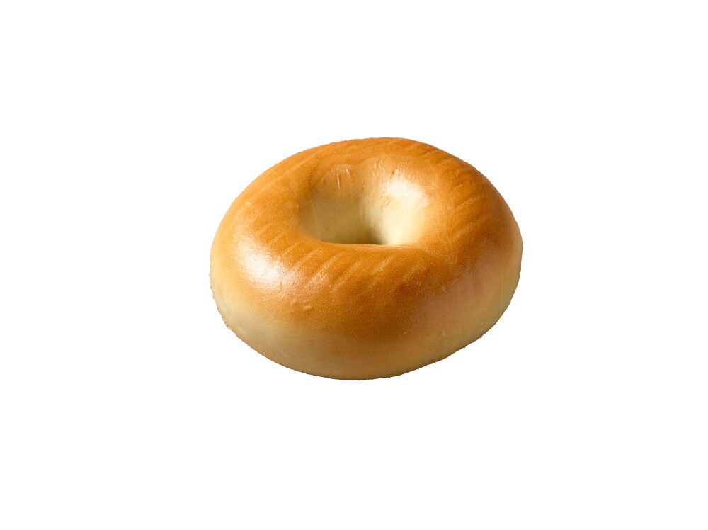 slide 1 of 1, Unsliced Plain Bagels, 4 ct