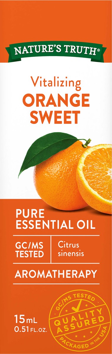 slide 4 of 7, Nature's Truth Aromatherapy Vitalizing Pure Orange Sweet Essential Oil 0.51 fl oz, 0.51 fl oz