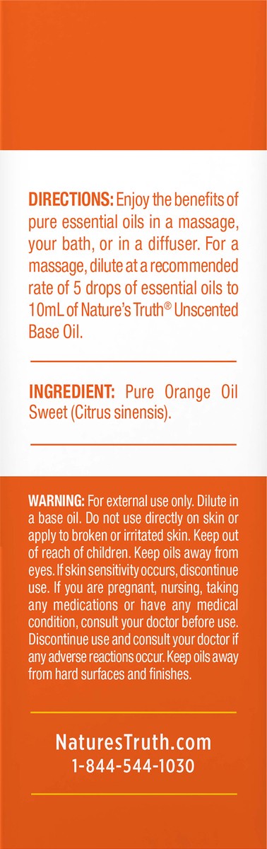 slide 5 of 7, Nature's Truth Aromatherapy Vitalizing Pure Orange Sweet Essential Oil 0.51 fl oz, 0.51 fl oz