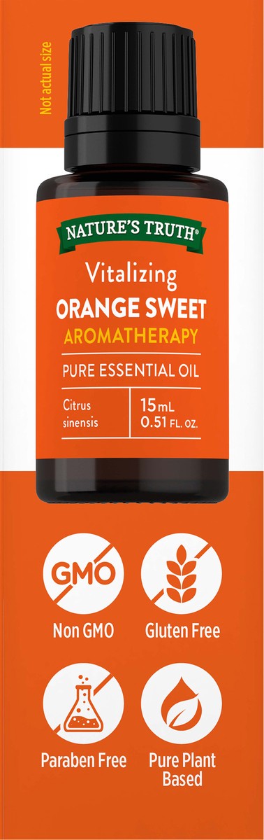 slide 6 of 7, Nature's Truth Aromatherapy Vitalizing Pure Orange Sweet Essential Oil 0.51 fl oz, 0.51 fl oz
