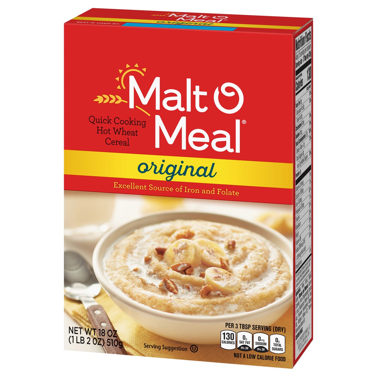 slide 2 of 15, Malt-O-Meal Original Wheat Hot Cereal, 18 OZ Box, 18 oz