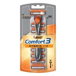BiC Comfort 3 Hybrid Men's Disposable Razors - 6ct