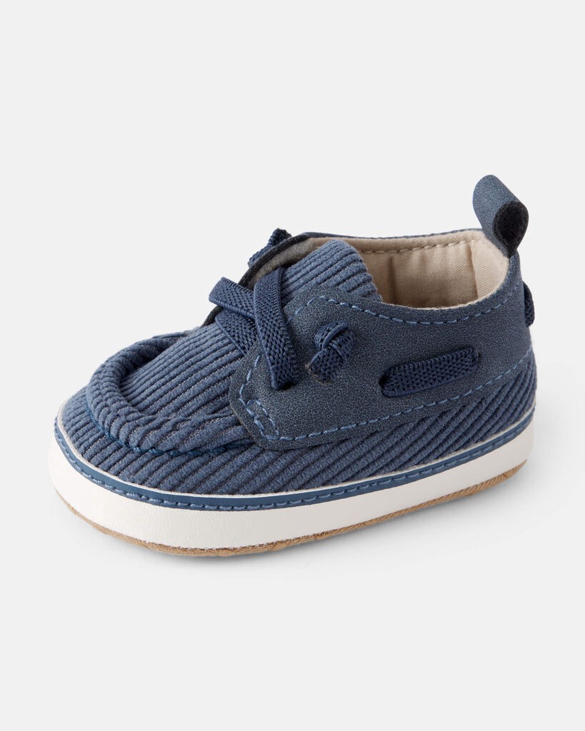 slide 6 of 6, Carter's Baby Boy Corduroy Boat Shoes - Blue Blue 3, 1 ct