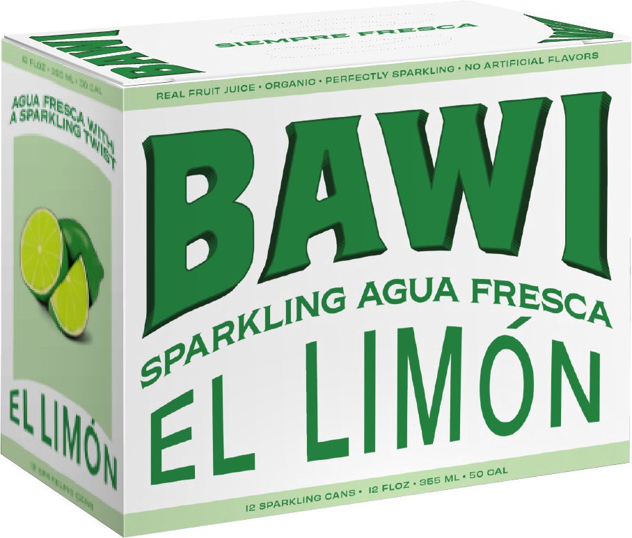 slide 1 of 1, Bawi Agua Fresca Lime 12 oz Cans, 12 ct