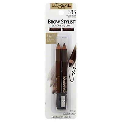 slide 1 of 1, L'Oréal Paris Brow Stylist Custom Brow Shaping Pencil - 335 Medium Brown, 0.056 oz