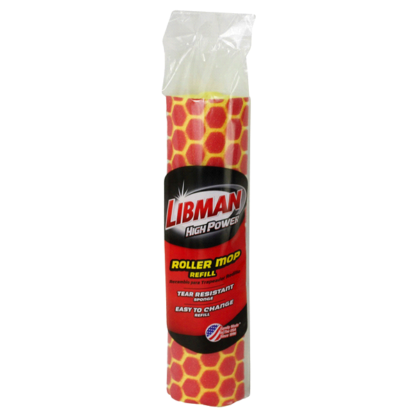 slide 1 of 1, Libman High Power Roller Mop with Scrub Brush Replacement Sponge, 1 ct