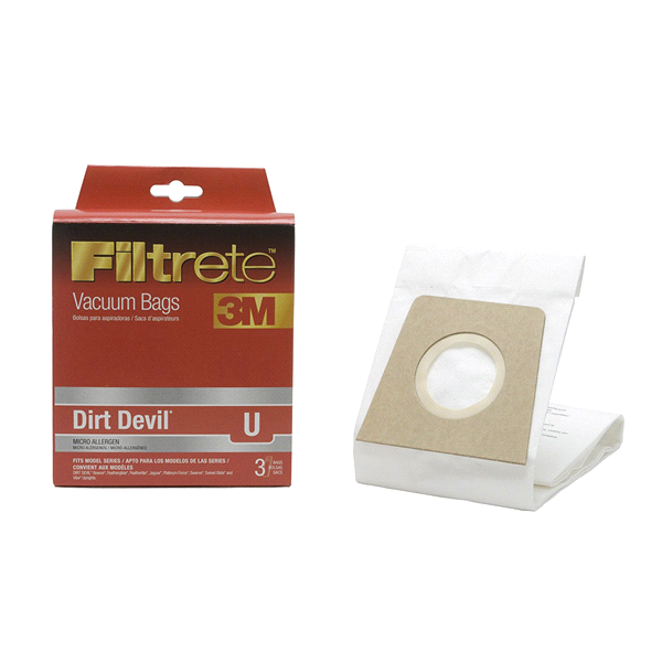 slide 1 of 1, Filtrete 3M Dirt Devil U Vacuum Bags, 3 ct