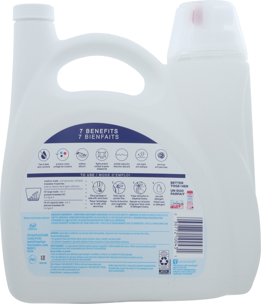slide 9 of 12, Downy Free & Gentle Liquid Fabric Softener, 140 fl oz, 190 Loads, Hypoallergenic, Sensitive Skin Friendly Fabric Conditioner Liquid, 1 gal