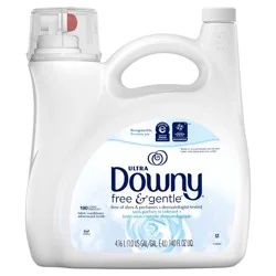 Downy Free & Gentle Liquid Fabric Softener, 140 fl oz, 190 Loads, Hypoallergenic, Sensitive Skin Friendly Fabric Conditioner Liquid