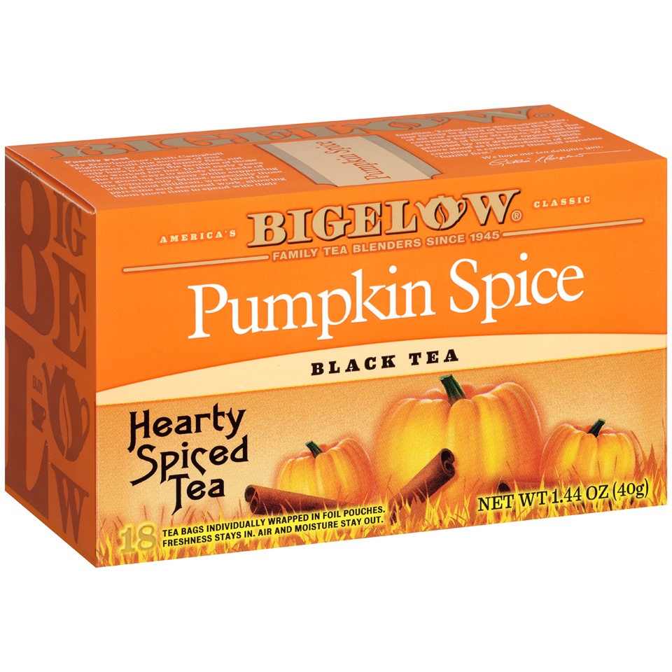 slide 2 of 7, Bigelow Pumpkin Spice Black Tea, 18 ct