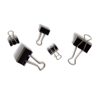 slide 3 of 5, U Brands Binder Clips, Assorted Sizes, Black and Silver Stell, 80 ct