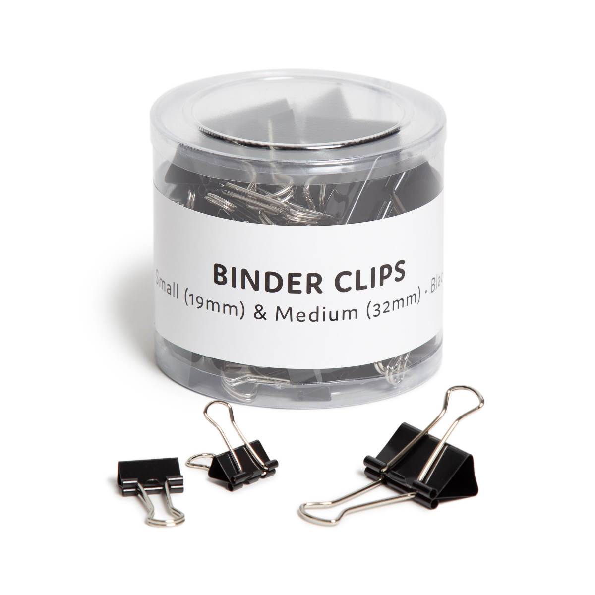slide 1 of 5, U Brands Binder Clips, Assorted Sizes, Black and Silver Stell, 80 ct