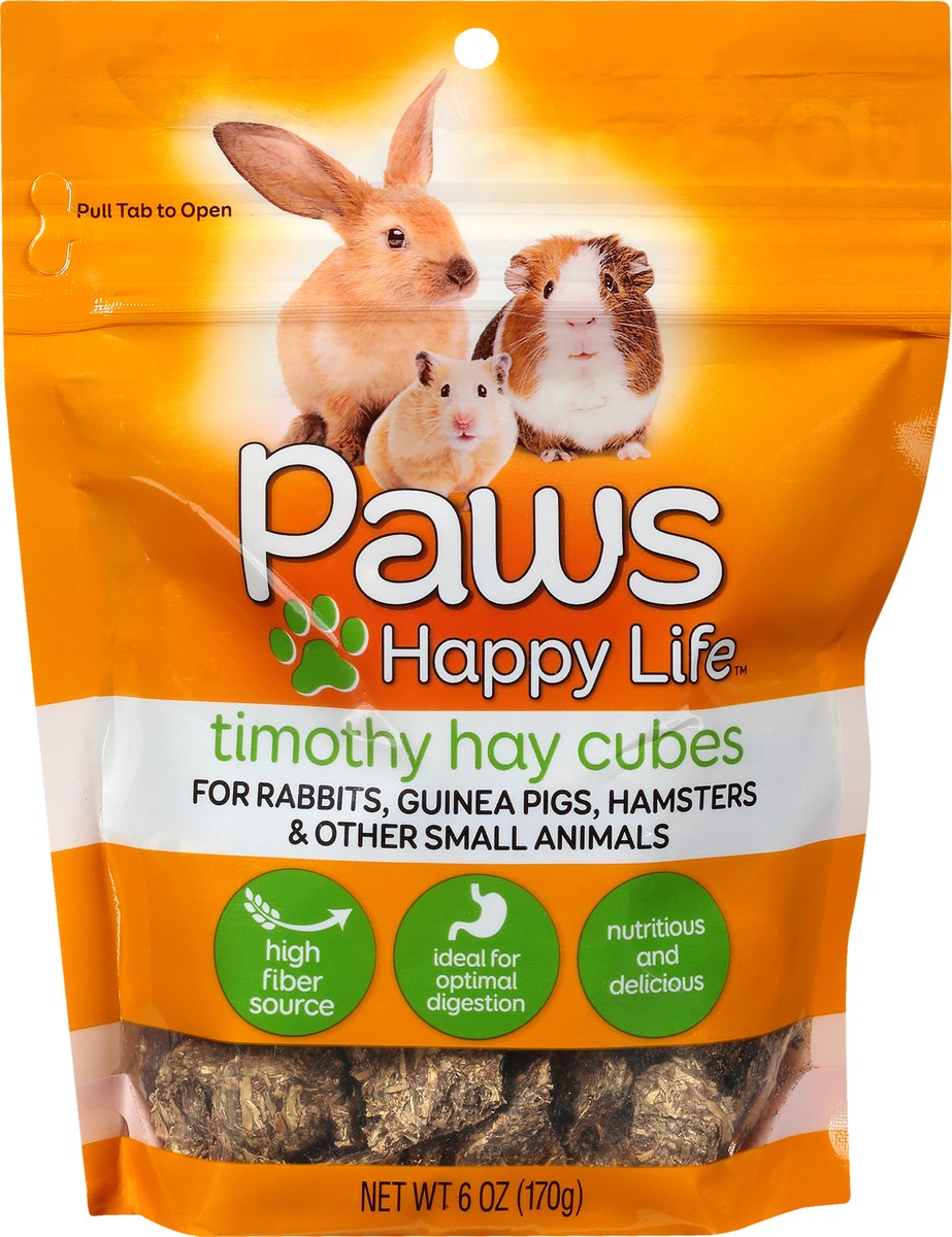 slide 3 of 12, Paws Happy Life Timothy Hay Cubes 6 oz Pouch, 6 oz