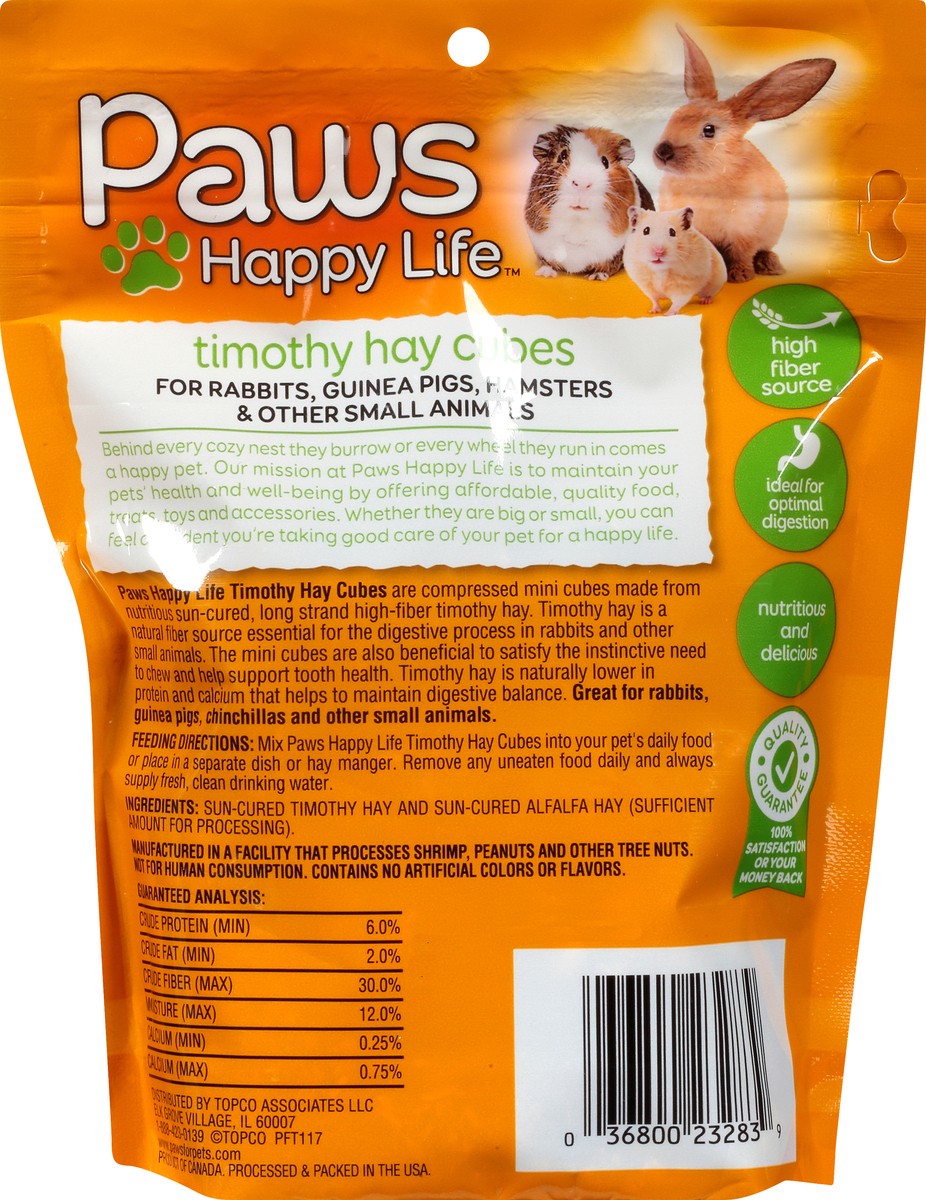 slide 5 of 12, Paws Happy Life Timothy Hay Cubes 6 oz Pouch, 6 oz