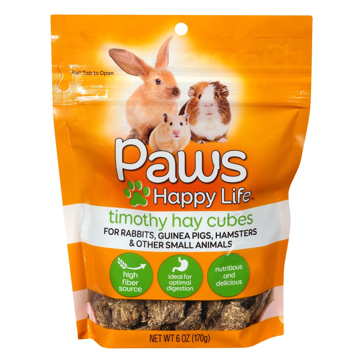 slide 1 of 12, Paws Happy Life Timothy Hay Cubes 6 oz, 6 oz