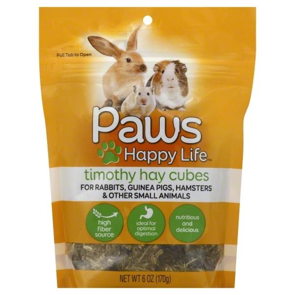 Paws Happy Life Timothy Hay Cubes For Rabbits, Guinea Pigs, Hamsters