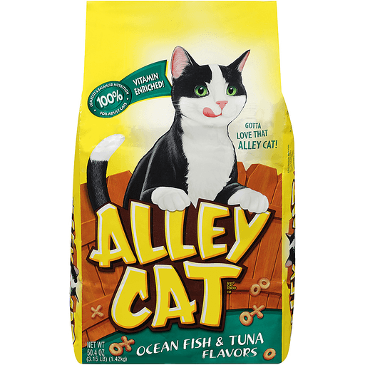 slide 1 of 3, Alley Cat Ocean Fish & Tuna Dry Cat Food, 3.15 lb