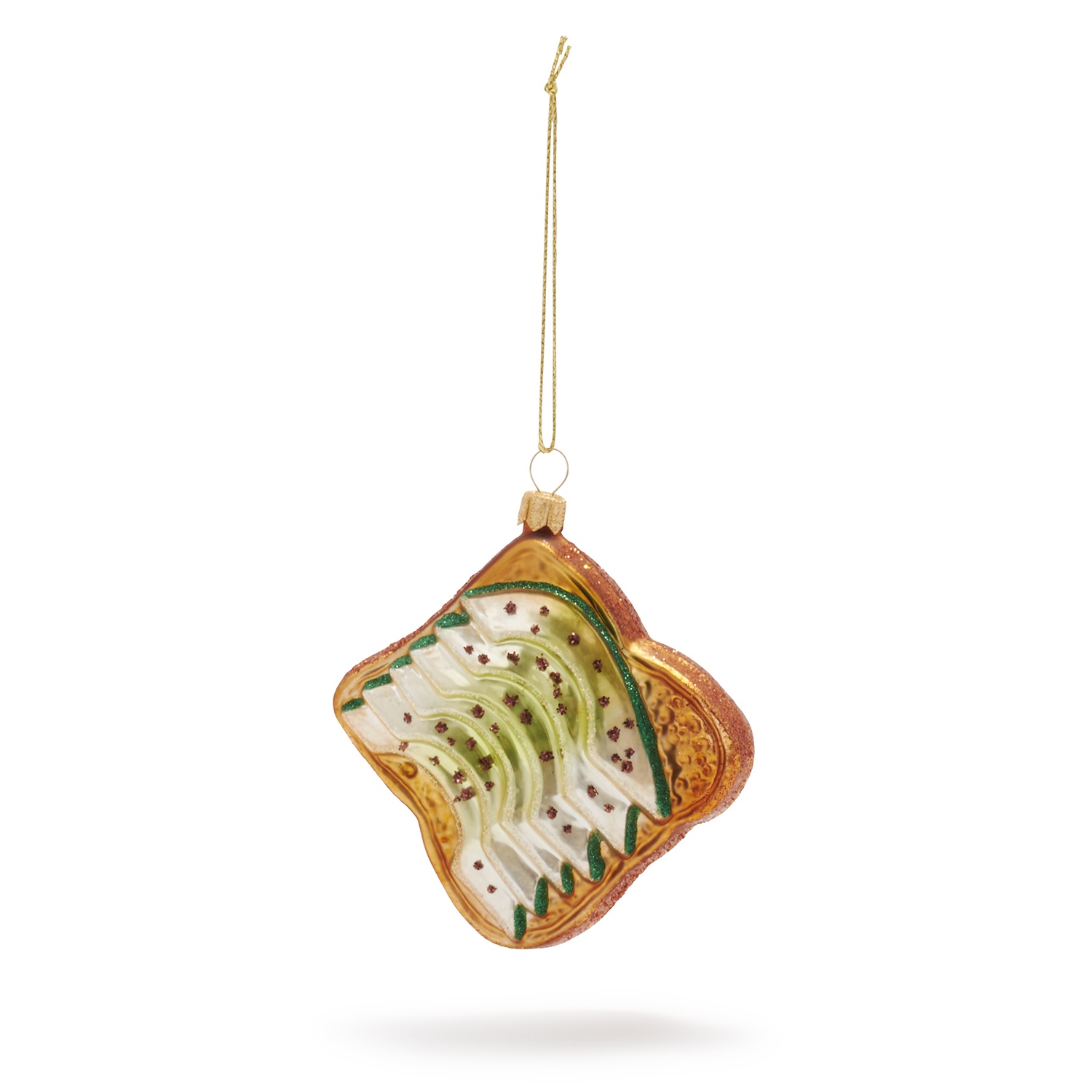 slide 1 of 1, Sur La Table Avocado Toast Glass Ornament, 1 ct