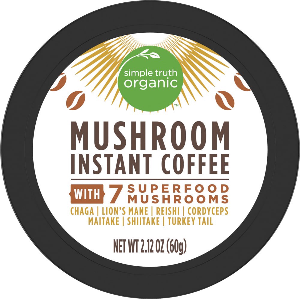 slide 3 of 5, Simple Truth Organic Mushroom Instant Coffee - 2.12 oz, 2.12 oz