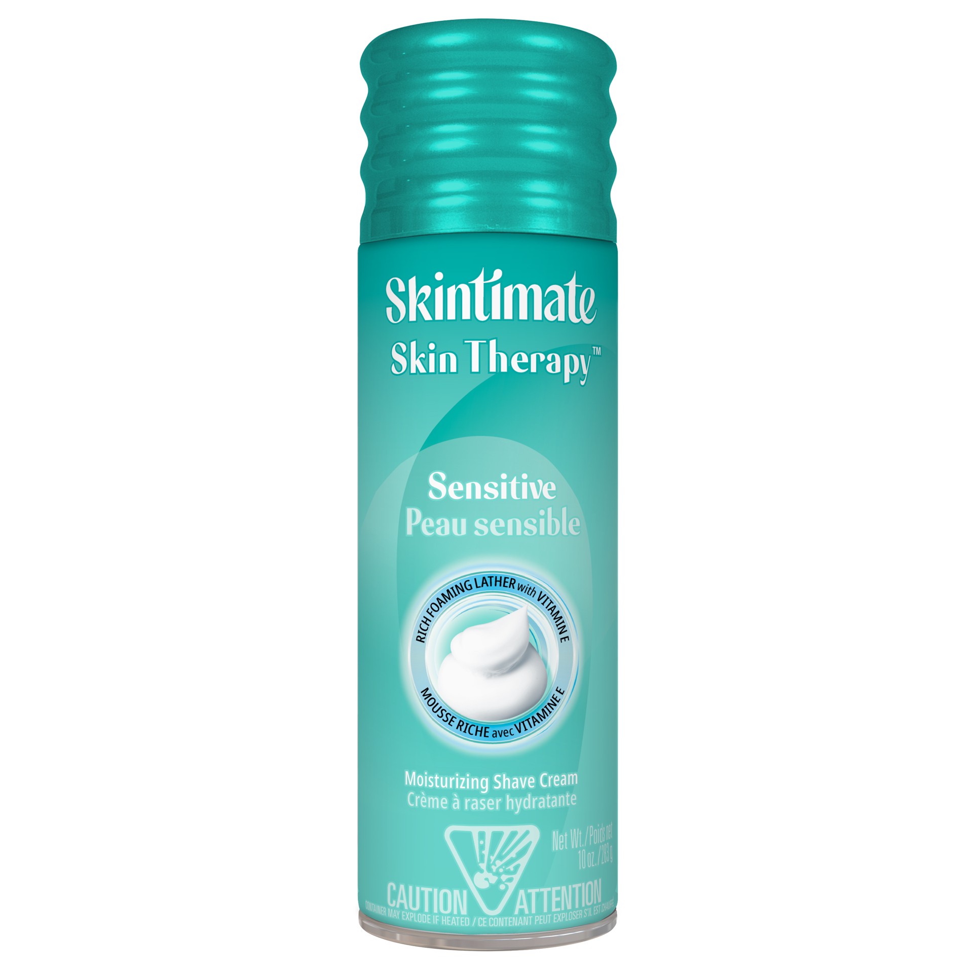 slide 1 of 2, Skintimate Sensitive Skin Moisturizing Shave Cream 10 oz, 10 oz