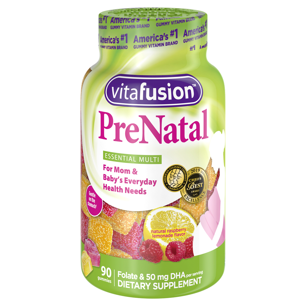 slide 1 of 5, vitafusion Prenatal Gummy Vitamins, 90 Count (Packaging May Vary), 