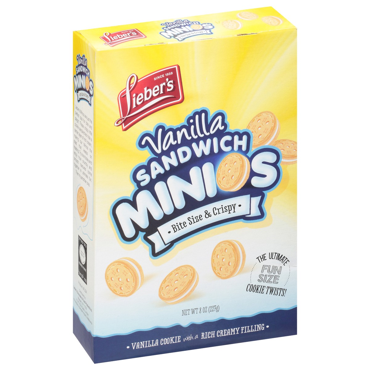 slide 6 of 9, Lieber's Minios Vanilla Sandwich Cookies 8 oz, 8 oz