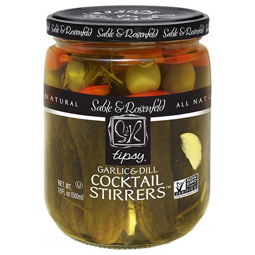 slide 1 of 1, Sab&Rsn Ccktl Stirrers Garlic Dill, 16 fl oz