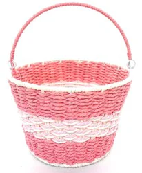 Holiday Home Two Tone Rope Basket - Pink