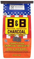 B & B Competition Charcoal Briquets with Oak & Hickory 8.8 lb
