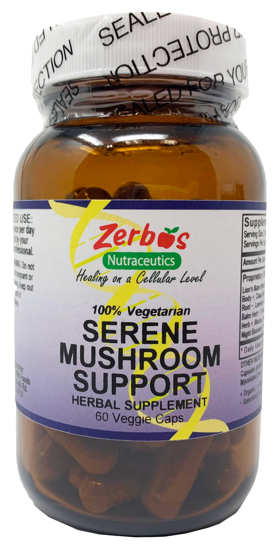slide 1 of 1, Zerbos / Vitality Works Serene Mushroom Support, 60 ct