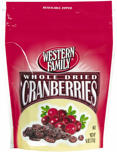 slide 1 of 1, Western Family Dried Cranberries, 6 oz