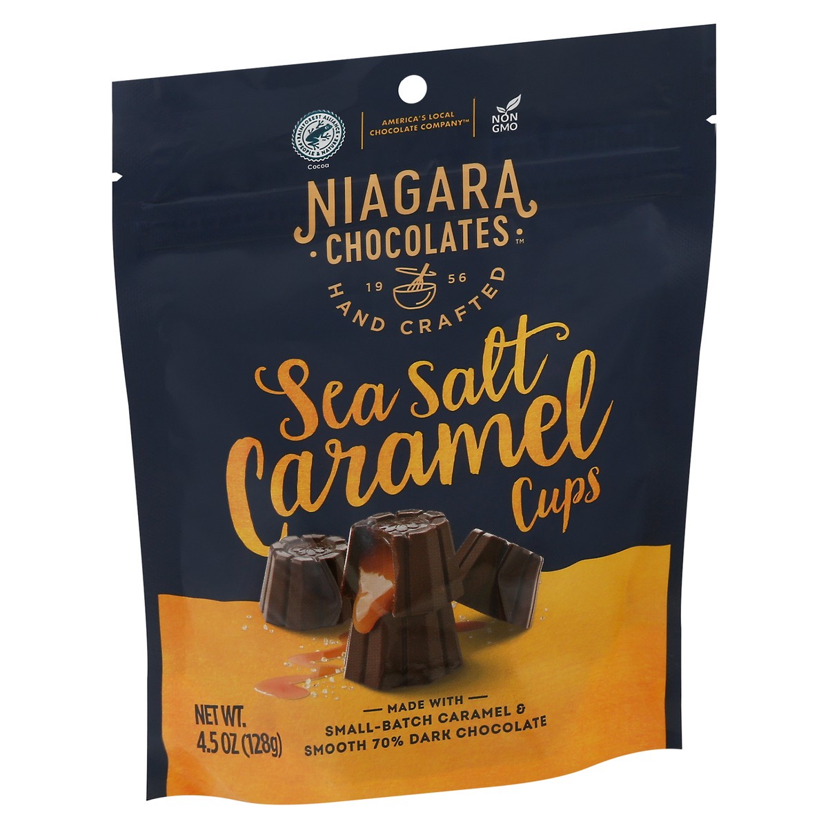 slide 5 of 9, Niagara Chocolates Sea Salt Caramel Cups 4.5 oz, 4.5 oz