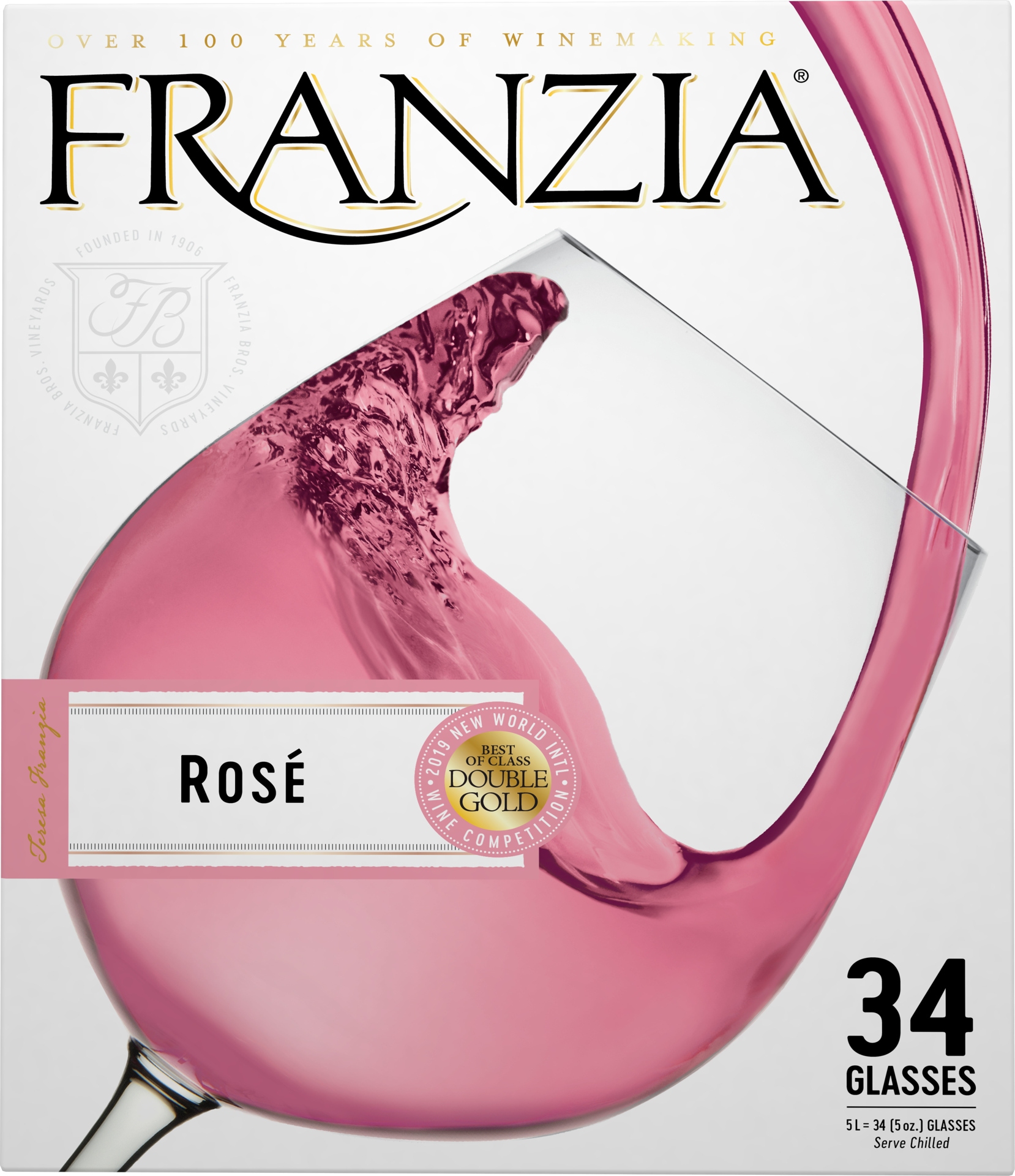 slide 2 of 4, Franzia Rosé Pink Wine - 5 Liter, 5 liter