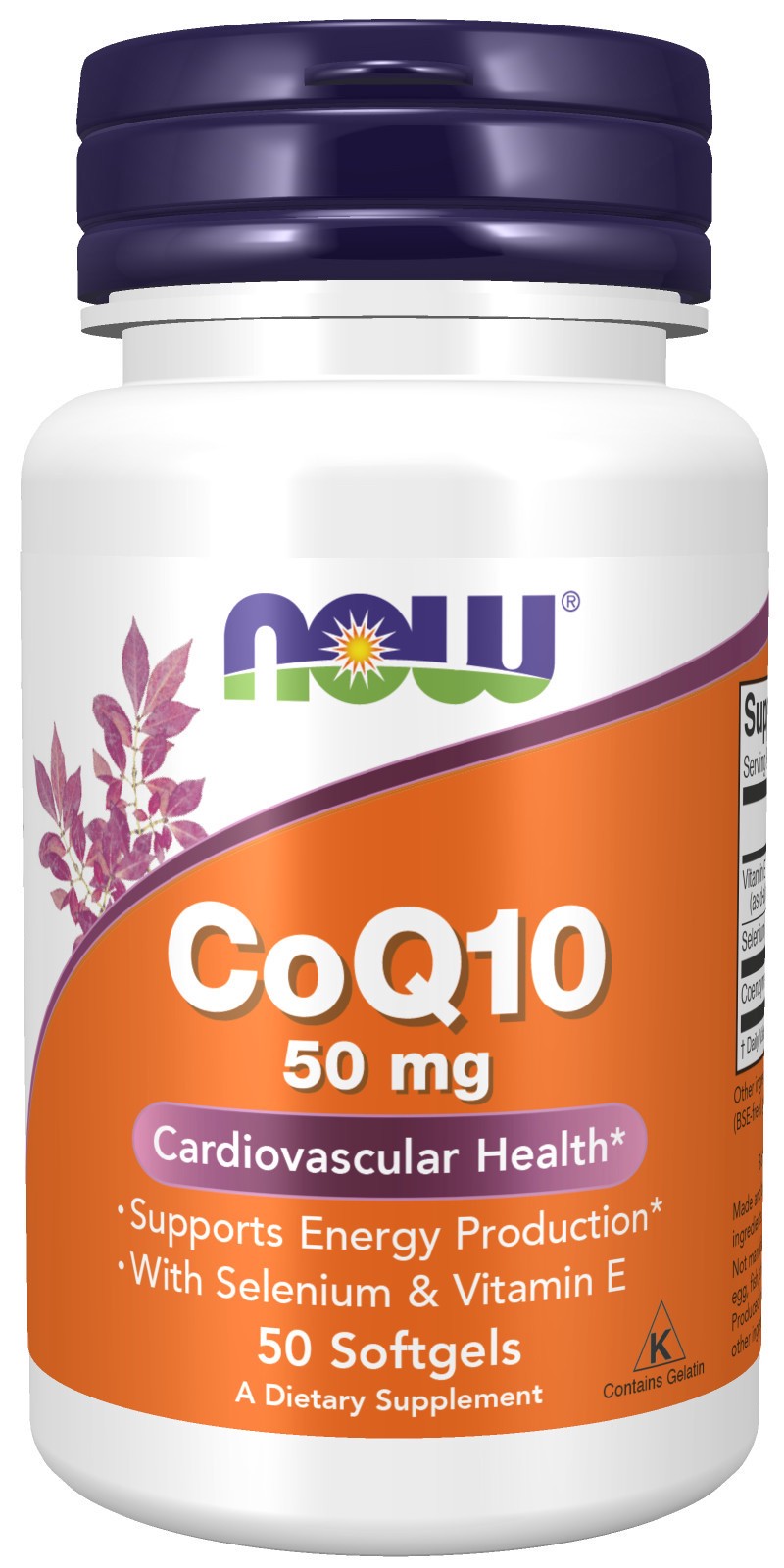 slide 1 of 4, NOW CoQ10 50 mg - 50 Softgels, 50 ct