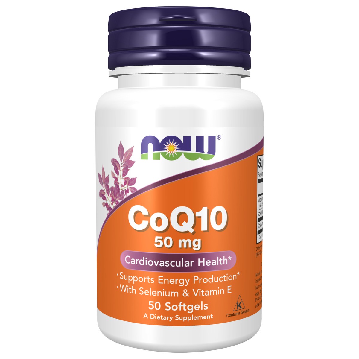 slide 1 of 4, NOW CoQ10 50 mg - 50 Softgels, 50 ct