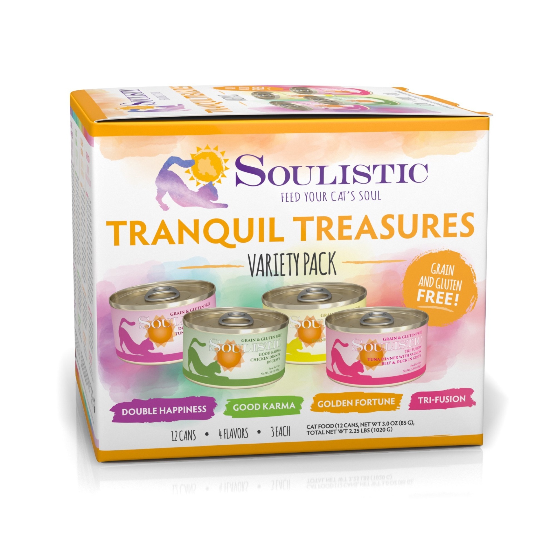 slide 1 of 1, Soulistic Tranquil Treasures Variety Pack Wet Cat Food, 12 ct; 3 oz