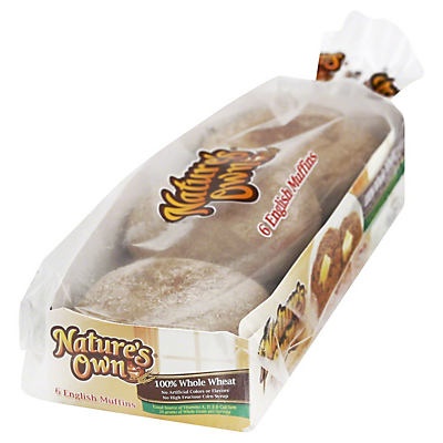 slide 1 of 1, Nature's Own 100 Whole Wheat English Muffins, 12 oz