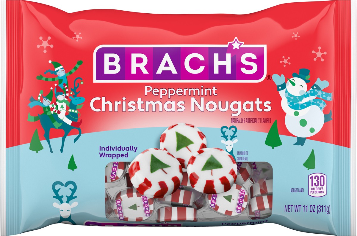 slide 6 of 9, Brach's 03690 157052 Peppermint Nougats LDB 11 oz, 11 oz