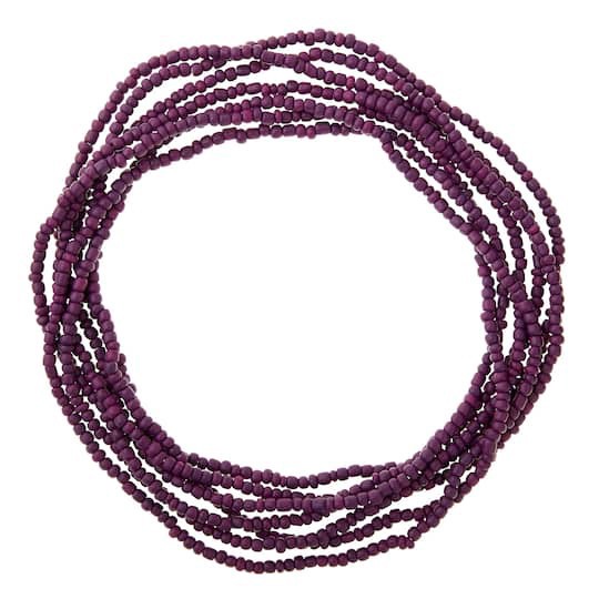 slide 1 of 3, Purple Glass Medium Rondelle Seed Beads, 6/0 By Bead Landing, 6/0