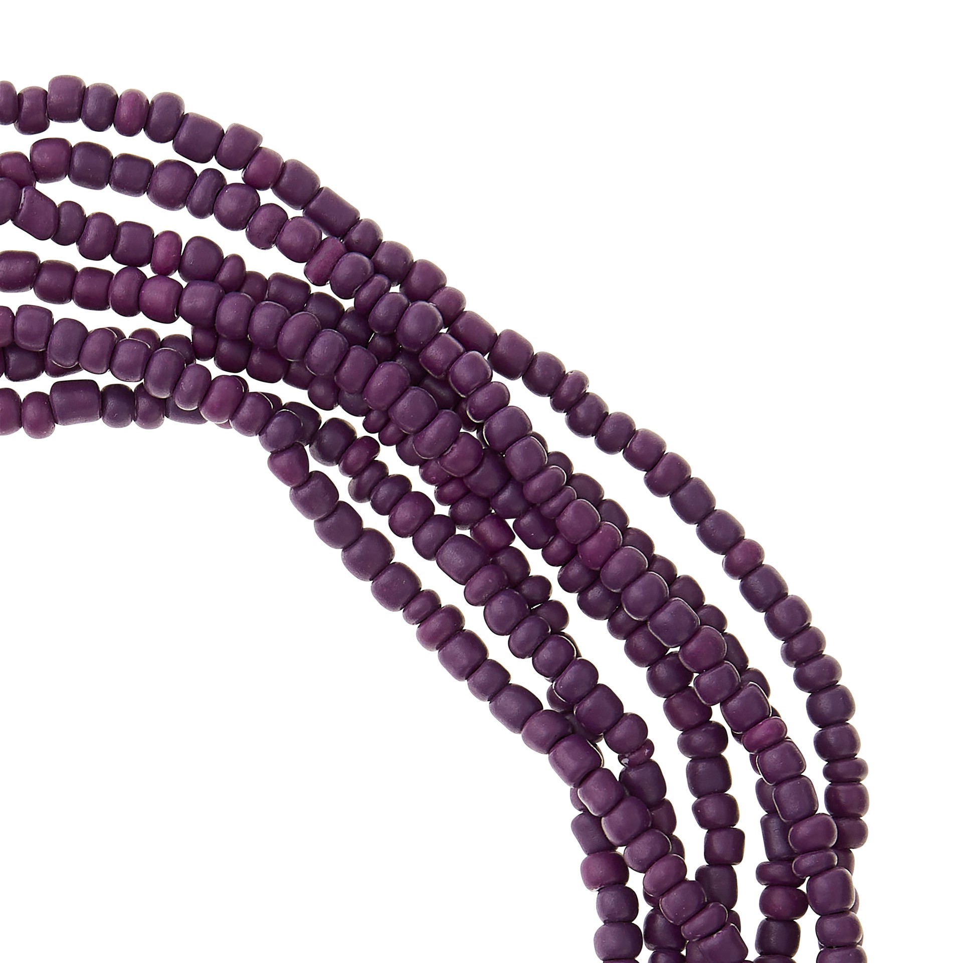 slide 3 of 3, Purple Glass Medium Rondelle Seed Beads, 6/0 By Bead Landing, 6/0
