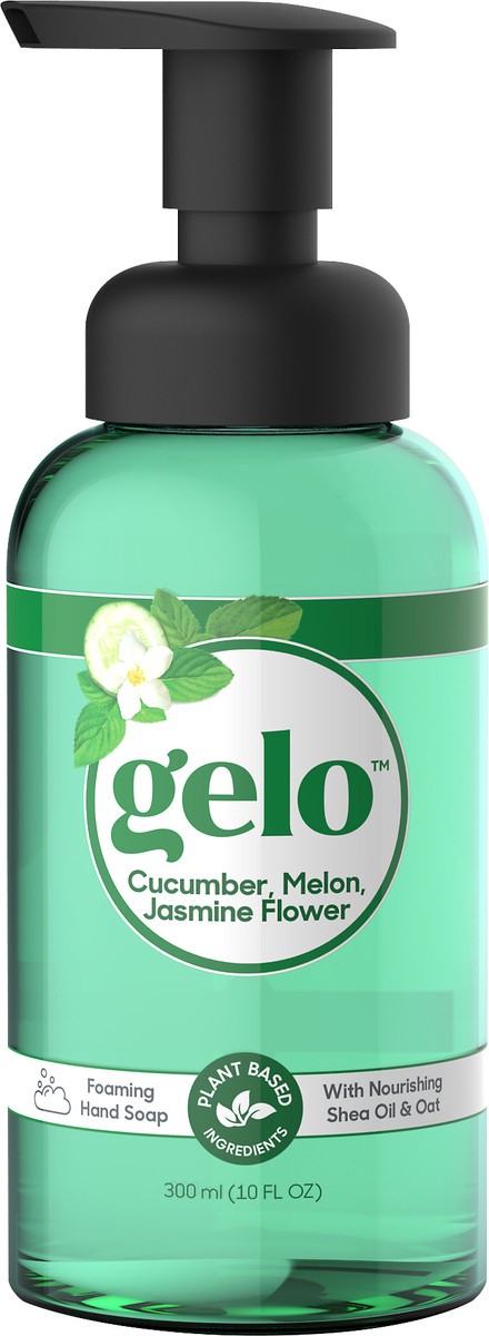 slide 3 of 5, Gelo Foaming Hand Soap, Cucumber, Melon, Jasmine – – Gelo, 10 fl oz