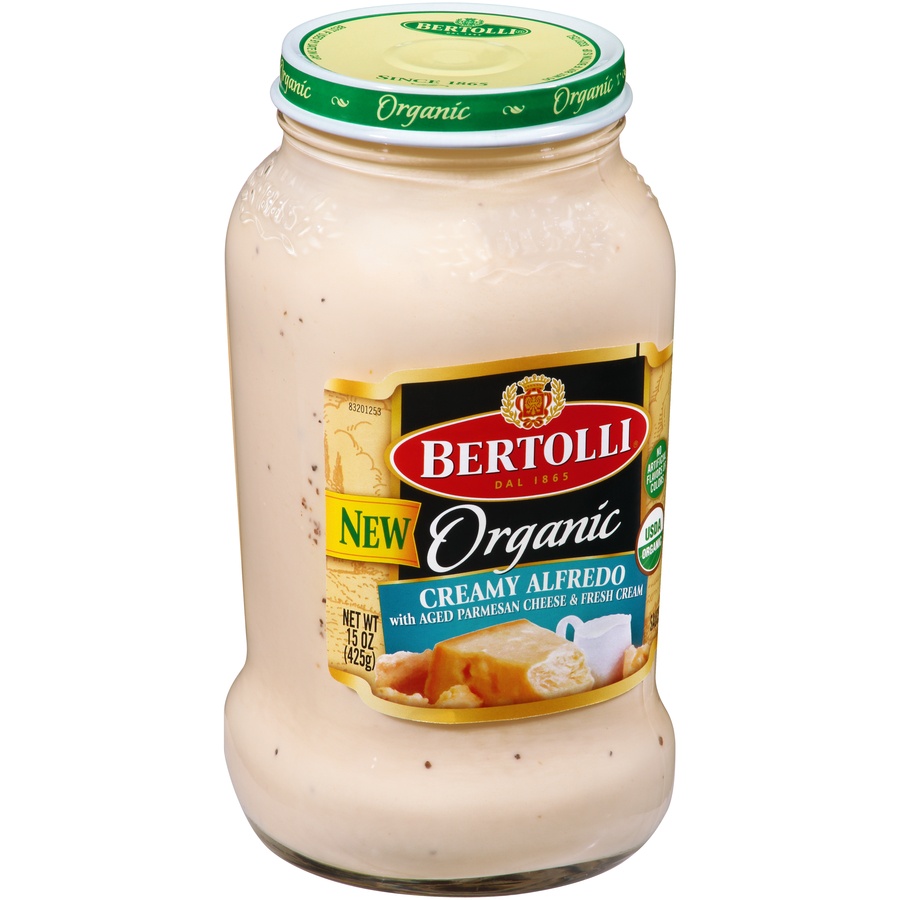 slide 4 of 8, Bertolli Organic Creamy Alfredo Sauce with Aged Parmesan Cheese, 15 oz