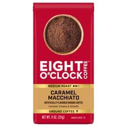 Eight O'Clock Coffee Ground Medium Roast Caramel Macchiato Coffee Arabica 11 oz