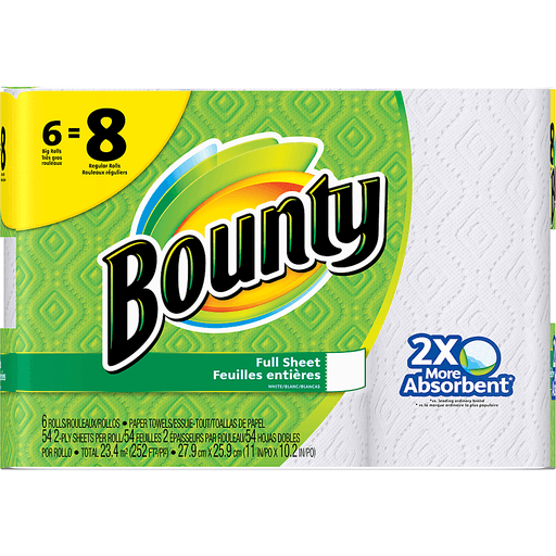 slide 2 of 16, Bounty Paper Towels 6 ea, 6 ct