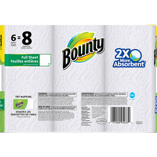 slide 3 of 16, Bounty Paper Towels 6 ea, 6 ct